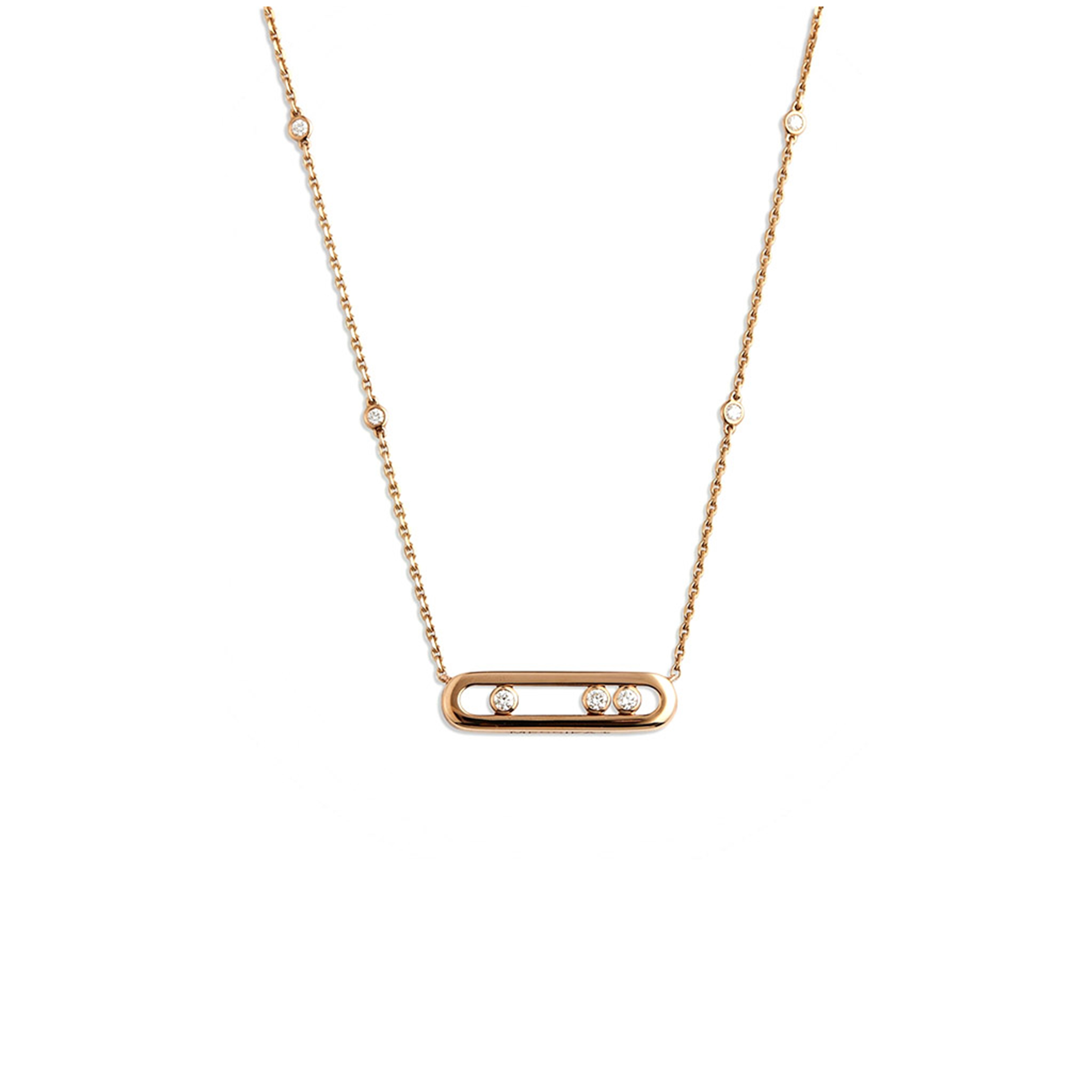 MESSIKA BABY MOVE 18K ROSE GOLD NECKLACE WITH DIAMONDS 